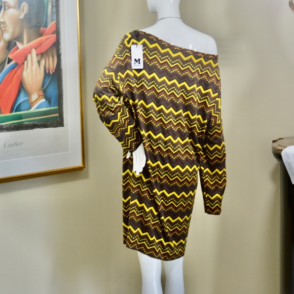 NWT M Missoni Chevron Long Sleeve T-Shirt Dress Size XL - Picture 11 of 14